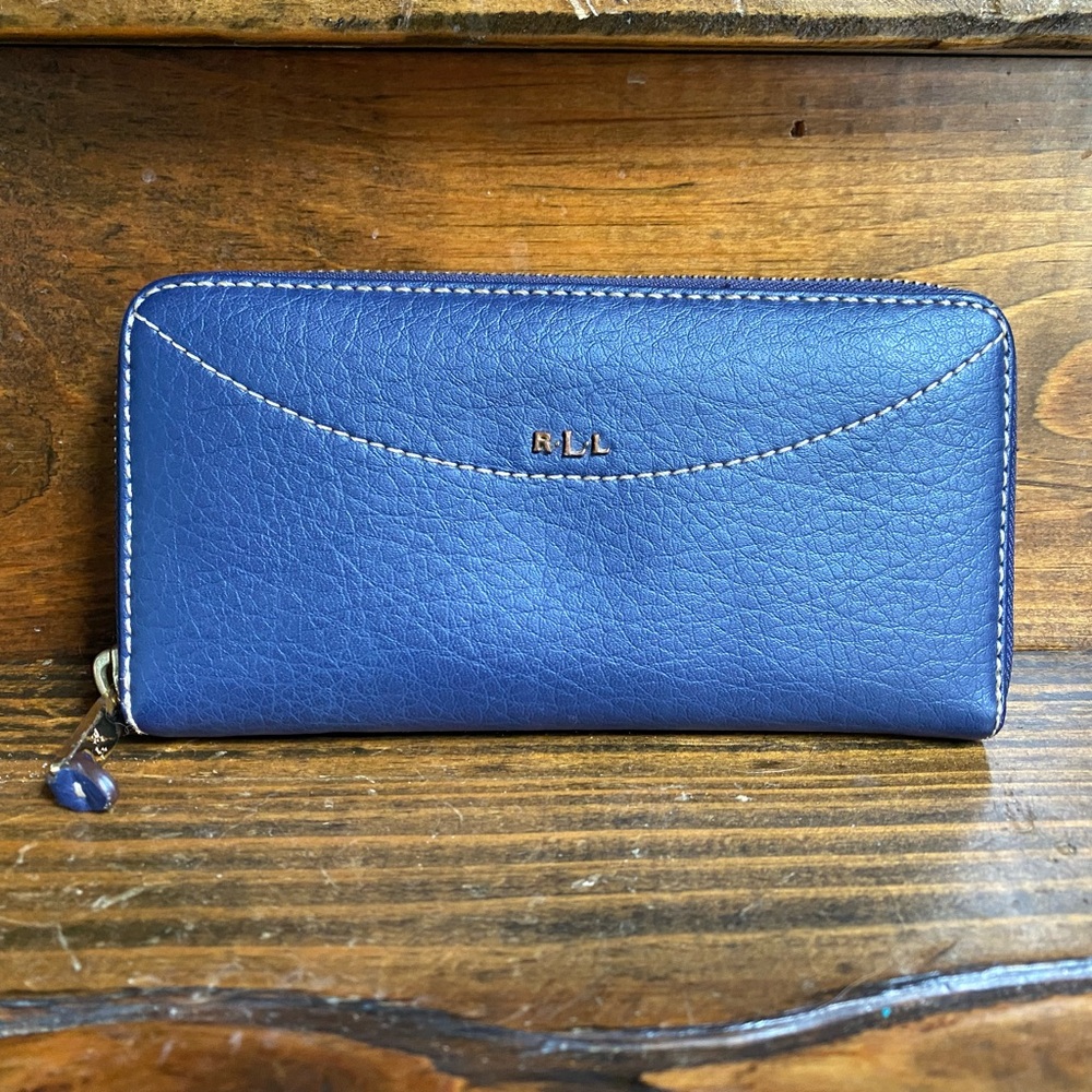 Lauren Ralph Lauren Women’s Wallet Zip Navy Blue